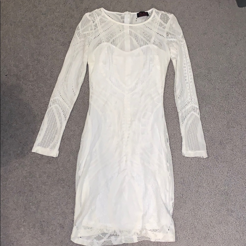 Hot Miami Styles Bodycon Long Sleeve Lace Dress